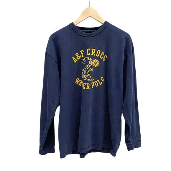 Vintage Y2K Abercrombie & Fitch A&F Crocs Water Polo Long Sleeve Shirt Men’s M - Picture 2 of 12